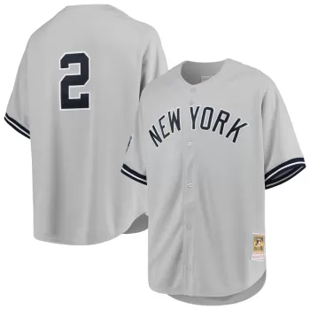 Men's New York Yankees Derek Jeter Mitchell & Ness Gray 1998 Cooperstown Collection Road Authentic Jersey Men's New York Yankees Derek Jeter Mitchell & Ness Gray 1998 Cooperstown Collection Road Authentic Jersey