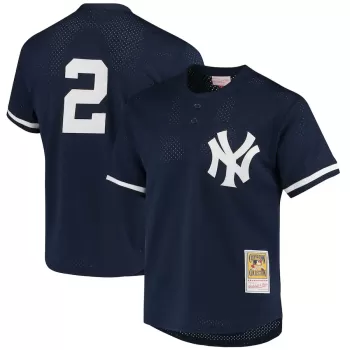 Men's New York Yankees Derek Jeter Mitchell & Ness Navy Cooperstown Collection 1995 Batting Practice Jersey Men's New York Yankees Derek Jeter Mitchell & Ness Navy Cooperstown Collection 1995 Batting Practice Jersey