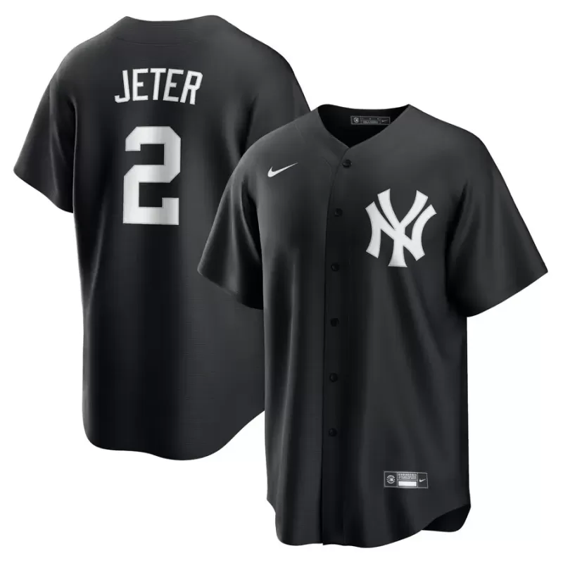 Men's New York Yankees Derek Jeter Nike Black Official Replica Player Jersey Men's New York Yankees Derek Jeter Nike Black Official Replica Player Jersey