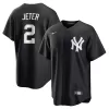 Men's New York Yankees Derek Jeter Nike Black Official Replica Player Jersey Men's New York Yankees Derek Jeter Nike Black Official Replica Player Jersey