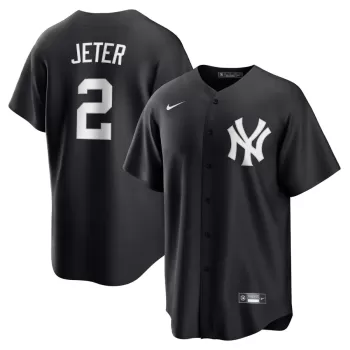 Men's New York Yankees Derek Jeter Nike Black Official Replica Player Jersey Men's New York Yankees Derek Jeter Nike Black Official Replica Player Jersey