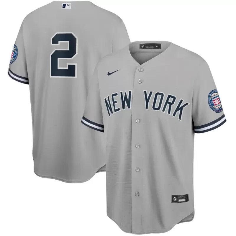 Men's New York Yankees Derek Jeter Nike Gray 2020 Hall of Fame Induction Replica Jersey Men's New York Yankees Derek Jeter Nike Gray 2020 Hall of Fame Induction Replica Jersey
