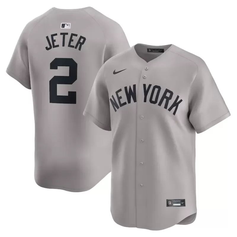 Men's New York Yankees Derek Jeter Nike Gray Away Limited Player Jersey Men's New York Yankees Derek Jeter Nike Gray Away Limited Player Jersey