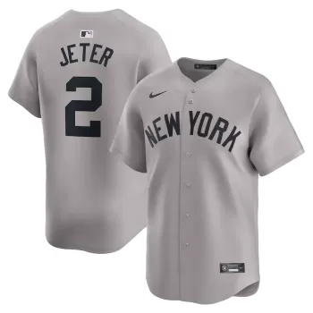 Men's New York Yankees Derek Jeter Nike Gray Away Limited Player Jersey Men's New York Yankees Derek Jeter Nike Gray Away Limited Player Jersey