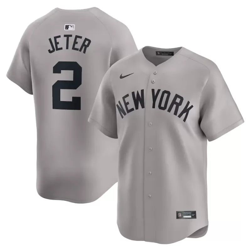 Men's New York Yankees Derek Jeter Nike Gray Away Limited Player Jersey Men's New York Yankees Derek Jeter Nike Gray Away Limited Player Jersey