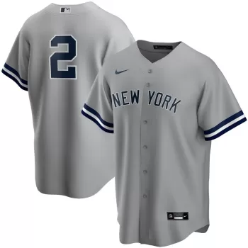 Men's New York Yankees Derek Jeter Nike Gray Road Replica Player Jersey Men's New York Yankees Derek Jeter Nike Gray Road Replica Player Jersey