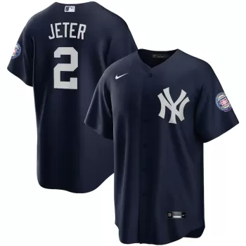 Men's New York Yankees Derek Jeter Nike Navy 2020 Hall of Fame Induction Alternate Replica Player Name Jersey Men's New York Yankees Derek Jeter Nike Navy 2020 Hall of Fame Induction Alternate Replica Player Name Jersey