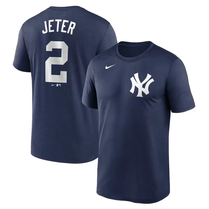 Men's New York Yankees Derek Jeter Nike Navy Legend Name & Number Performance T-Shirt Men's New York Yankees Derek Jeter Nike Navy Legend Name & Number Performance T-Shirt