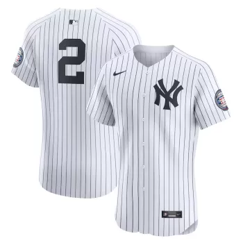Men's New York Yankees Derek Jeter Nike White Home 2020 Hall of Fame Induction Patch Elite Player Jersey Men's New York Yankees Derek Jeter Nike White Home 2020 Hall of Fame Induction Patch Elite Player Jersey
