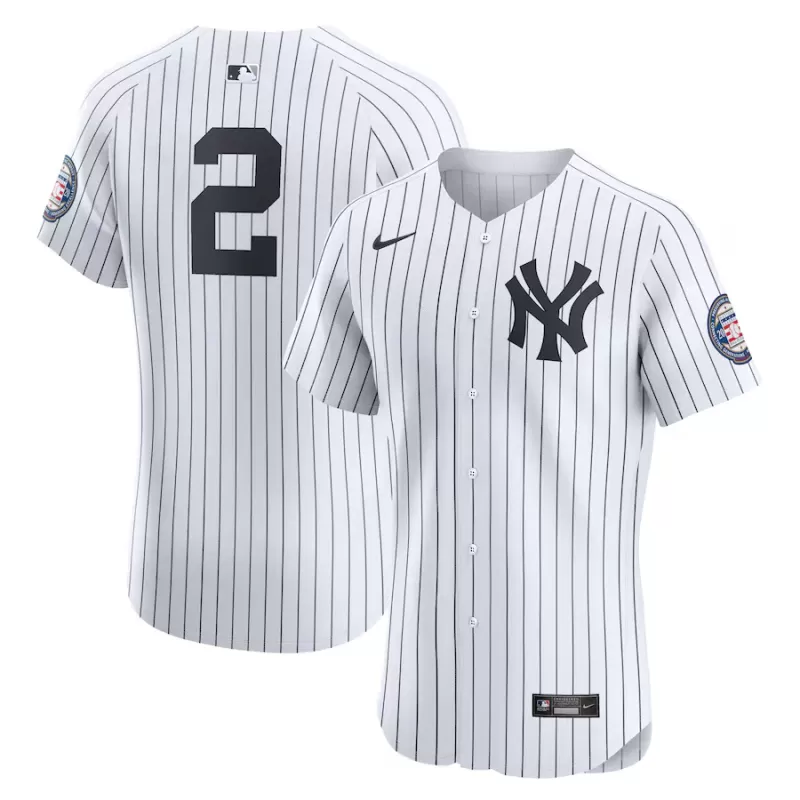 Men's New York Yankees Derek Jeter Nike White Home Elite Jersey Men's New York Yankees Derek Jeter Nike White Home Elite Jersey