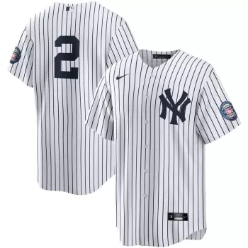 Men's New York Yankees Derek Jeter Nike White/Navy 2020 Hall of Fame Induction Replica Jersey Men's New York Yankees Derek Jeter Nike White/Navy 2020 Hall of Fame Induction Replica Jersey