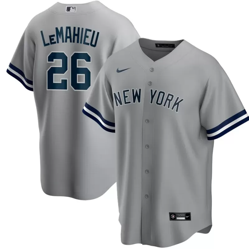 Men's New York Yankees DJ LeMahieu Nike Gray Road Replica Player Jersey Men's New York Yankees DJ LeMahieu Nike Gray Road Replica Player Jersey