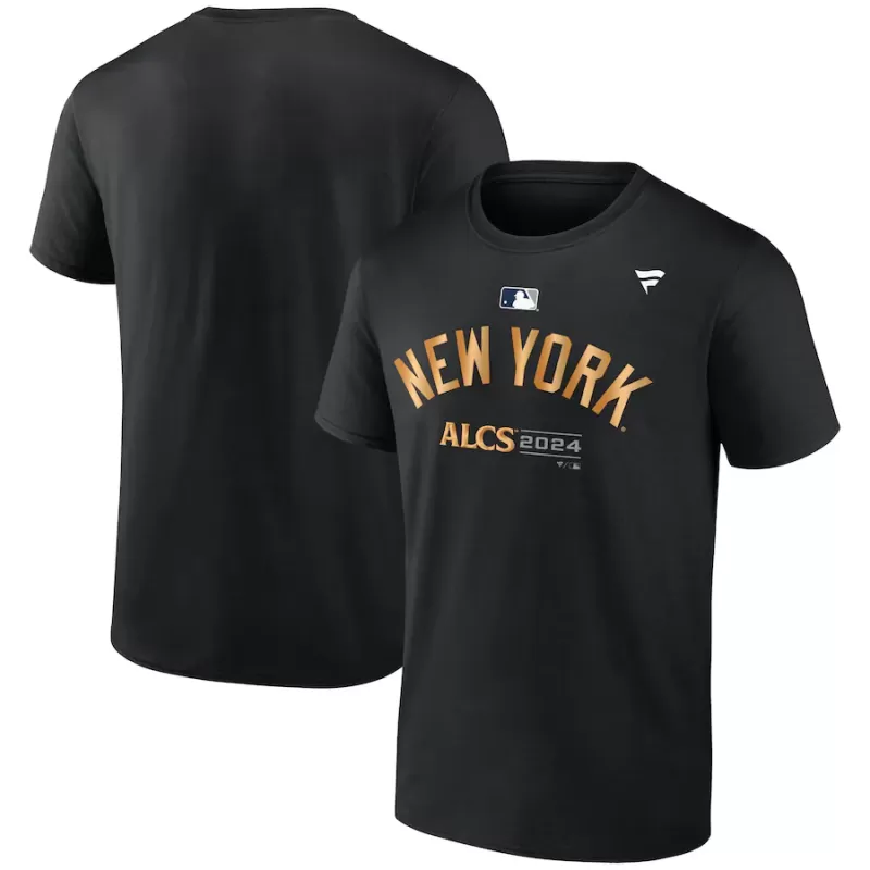 Men's New York Yankees Fanatics Black 2024 American League Division Series Champions Locker Room T-Shirt Men's New York Yankees Fanatics Black 2024 American League Division Series Champions Locker Room T-Shirt