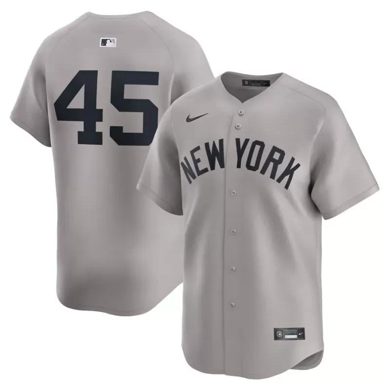 Men's New York Yankees Gerrit Cole Nike Gray Away Limited Player Jersey Men's New York Yankees Gerrit Cole Nike Gray Away Limited Player Jersey
