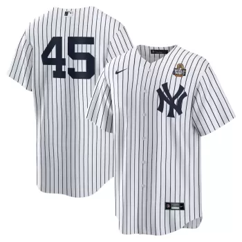 Men's New York Yankees Gerrit Cole Nike White 2024 World Series Home Replica Player Jersey Men's New York Yankees Gerrit Cole Nike White 2024 World Series Home Replica Player Jersey