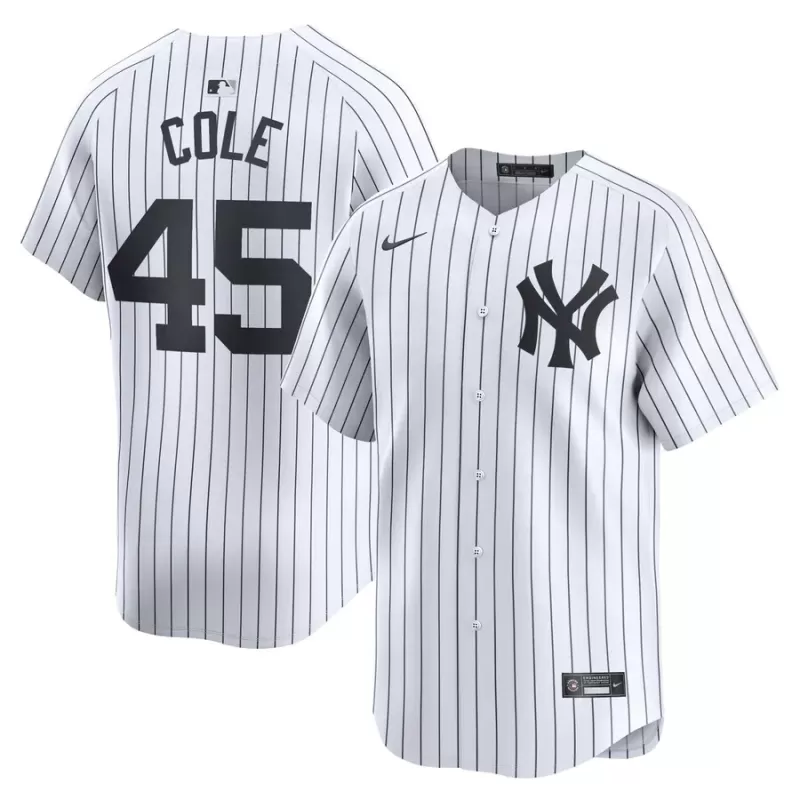 Men's New York Yankees Gerrit Cole Nike White Home Limited Player Jersey Men's New York Yankees Gerrit Cole Nike White Home Limited Player Jersey