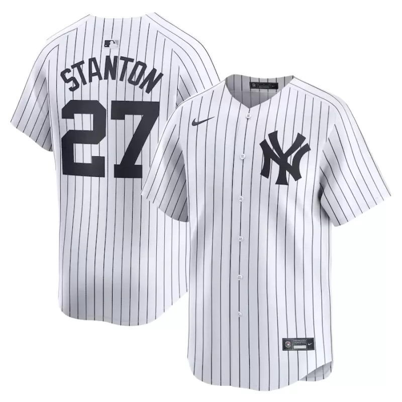 Men's New York Yankees Giancarlo Stanton Nike White Home Limited Player Jersey Men's New York Yankees Giancarlo Stanton Nike White Home Limited Player Jersey