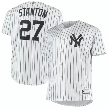 Men's New York Yankees Giancarlo Stanton White Big & Tall Replica Player Jersey Men's New York Yankees Giancarlo Stanton White Big & Tall Replica Player Jersey