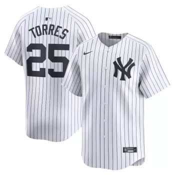 Men's New York Yankees Gleyber Torres Nike White Home Limited Player Jersey Men's New York Yankees Gleyber Torres Nike White Home Limited Player Jersey