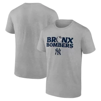Men's New York Yankees Heather Gray Bronx Bombers T-Shirt Men's New York Yankees Heather Gray Bronx Bombers T-Shirt
