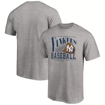 Men's New York Yankees Heather Gray Cooperstown Collection Winning Time T-Shirt Men's New York Yankees Heather Gray Cooperstown Collection Winning Time T-Shirt