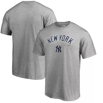 Men's New York Yankees Heathered Gray Team Lockup T-Shirt Men's New York Yankees Heathered Gray Team Lockup T-Shirt
