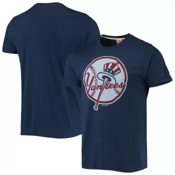 Men's New York Yankees Homage Navy Hand-Drawn Logo Tri-Blend T-Shirt Men's New York Yankees Homage Navy Hand-Drawn Logo Tri-Blend T-Shirt