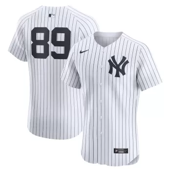 Men's New York Yankees Jasson Dominguez Nike White Home Elite Player Jersey Men's New York Yankees Jasson Dominguez Nike White Home Elite Player Jersey