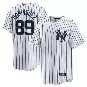 Men's New York Yankees Jasson Dominguez Nike White Home Official Replica Player Jersey Men's New York Yankees Jasson Dominguez Nike White Home Official Replica Player Jersey