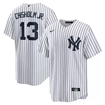 Men's New York Yankees Jazz Chisholm Jr. Nike White Home Replica Player Jersey Men's New York Yankees Jazz Chisholm Jr. Nike White Home Replica Player Jersey