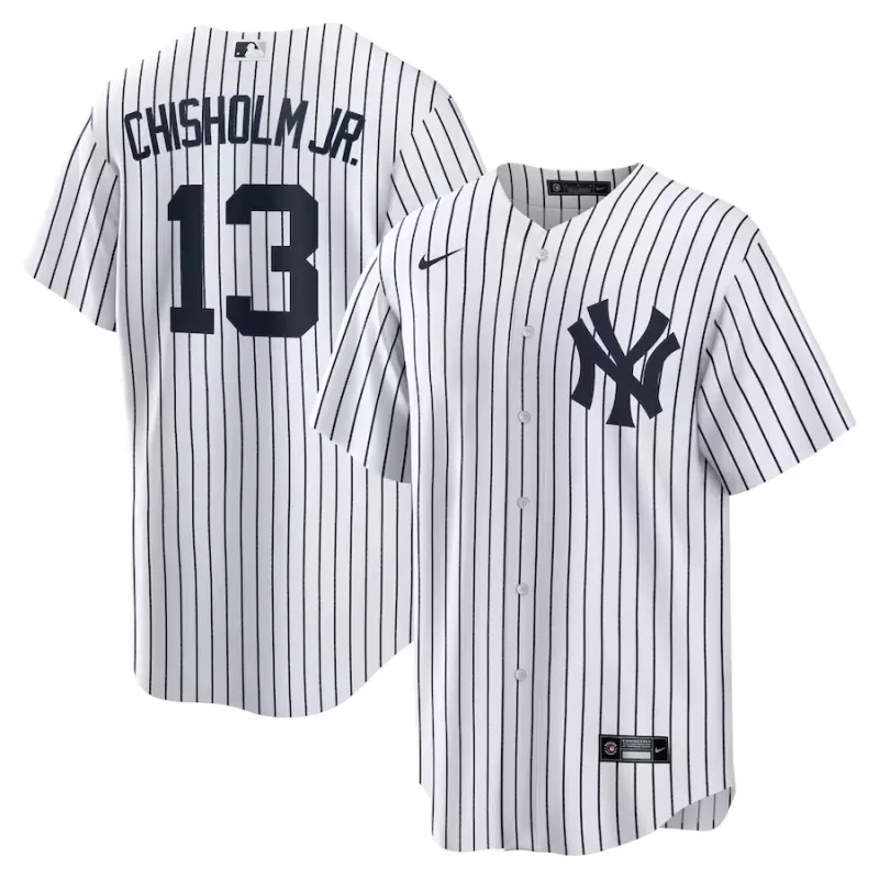 Men's New York Yankees Jazz Chisholm Jr. Nike White Home Replica Player Jersey Men's New York Yankees Jazz Chisholm Jr. Nike White Home Replica Player Jersey