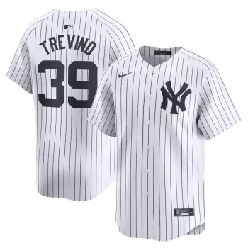 Men's New York Yankees Jose Trevino Nike White Home Limited Player Jersey Men's New York Yankees Jose Trevino Nike White Home Limited Player Jersey