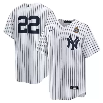 Men's New York Yankees Juan Soto Nike White 2024 World Series Home Replica Player Jersey Men's New York Yankees Juan Soto Nike White 2024 World Series Home Replica Player Jersey