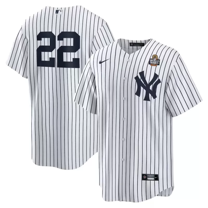 Men's New York Yankees Juan Soto Nike White 2024 World Series Home Replica Player Jersey Men's New York Yankees Juan Soto Nike White 2024 World Series Home Replica Player Jersey