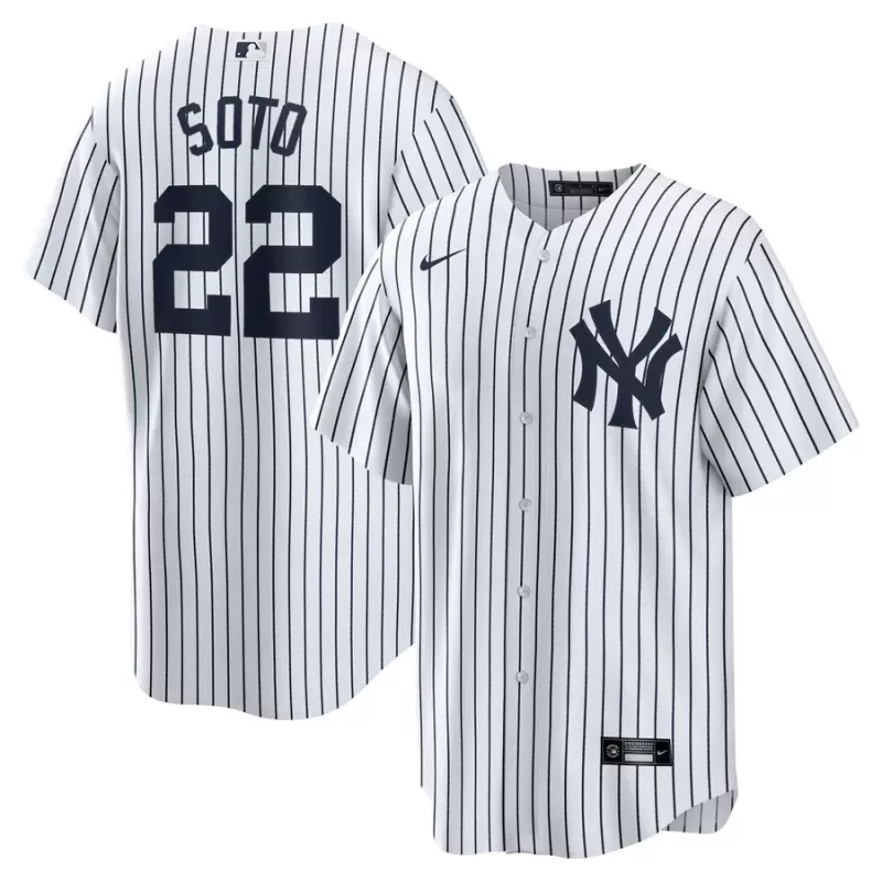 Men's New York Yankees Juan Soto Nike White Home Replica Player Jersey Men's New York Yankees Juan Soto Nike White Home Replica Player Jersey
