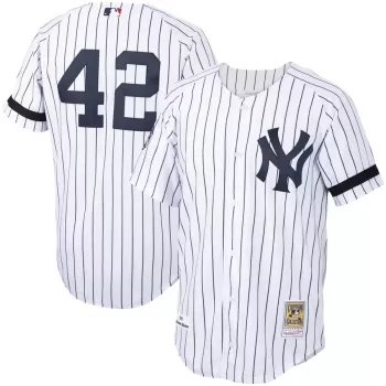 Men's New York Yankees Mariano Rivera Mitchell & Ness White/Navy Home 2000 Cooperstown Collection Authentic Jersey Men's New York Yankees Mariano Rivera Mitchell & Ness White/Navy Home 2000 Cooperstown Collection Authentic Jersey