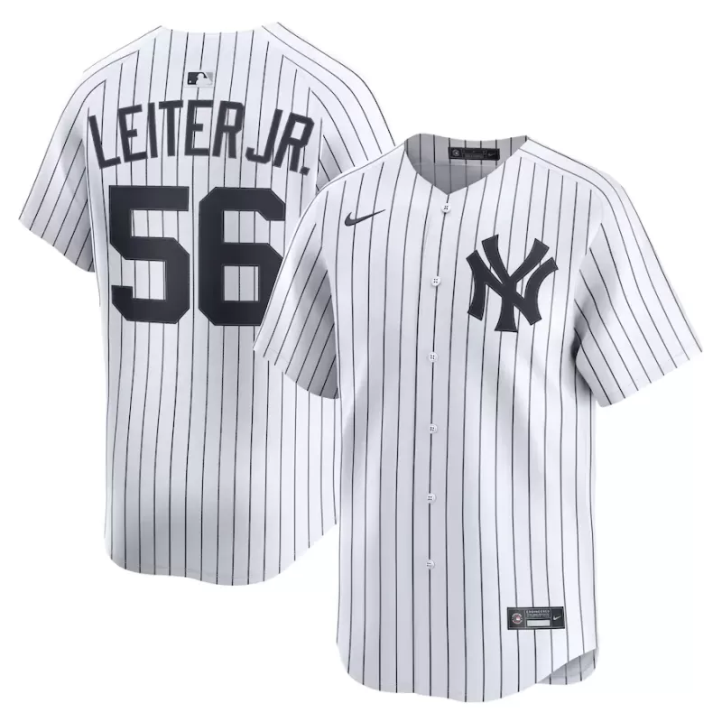 Men's New York Yankees Mark Leiter Jr. Nike White Home Limited Player Jersey