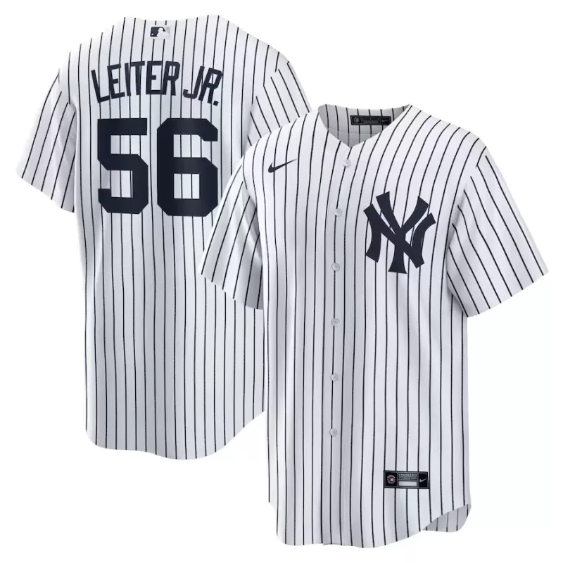 Men's New York Yankees Mark Leiter Jr. Nike White Home Replica Jersey