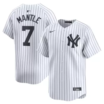 Men's New York Yankees Mickey Mantle Nike White Home Limited Player Jersey Men's New York Yankees Mickey Mantle Nike White Home Limited Player Jersey