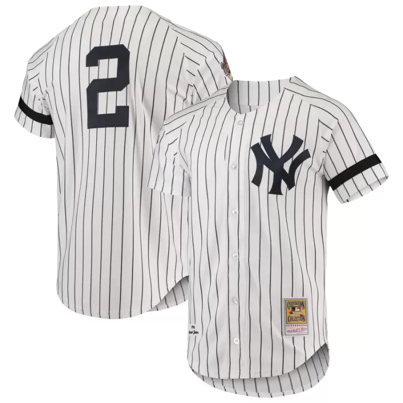 Men's New York Yankees Mitchell & Ness White Cooperstown Collection 1996 Authentic Home Jersey Men's New York Yankees Mitchell & Ness White Cooperstown Collection 1996 Authentic Home Jersey