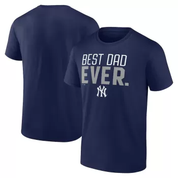 Men's New York Yankees Navy Best Dad Ever T-Shirt Men's New York Yankees Navy Best Dad Ever T-Shirt