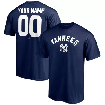 Men's New York Yankees Navy Cooperstown Winning Streak Personalized Name & Number T-Shirt Men's New York Yankees Navy Cooperstown Winning Streak Personalized Name & Number T-Shirt