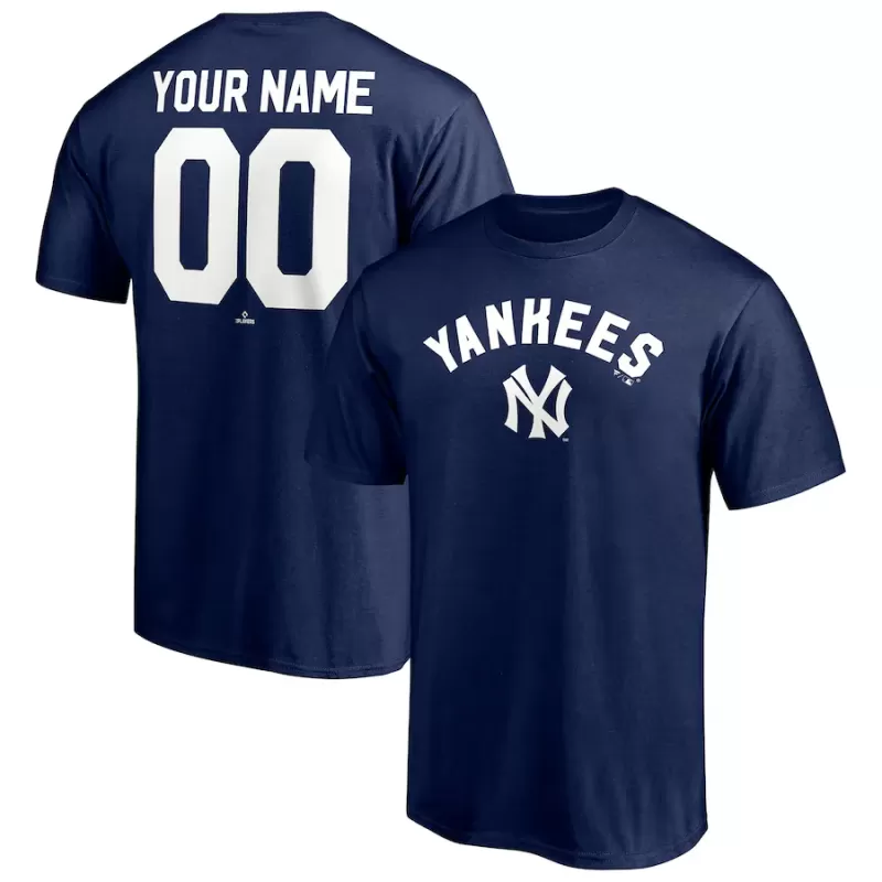 Men's New York Yankees Navy Cooperstown Winning Streak Personalized Name & Number T-Shirt Men's New York Yankees Navy Cooperstown Winning Streak Personalized Name & Number T-Shirt