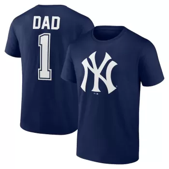 Men's New York Yankees Navy Father's Day #1 Dad T-Shirt Men's New York Yankees Navy Father's Day #1 Dad T-Shirt