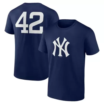 Men's New York Yankees Navy Jackie Robinson Day Name & Number T-Shirt