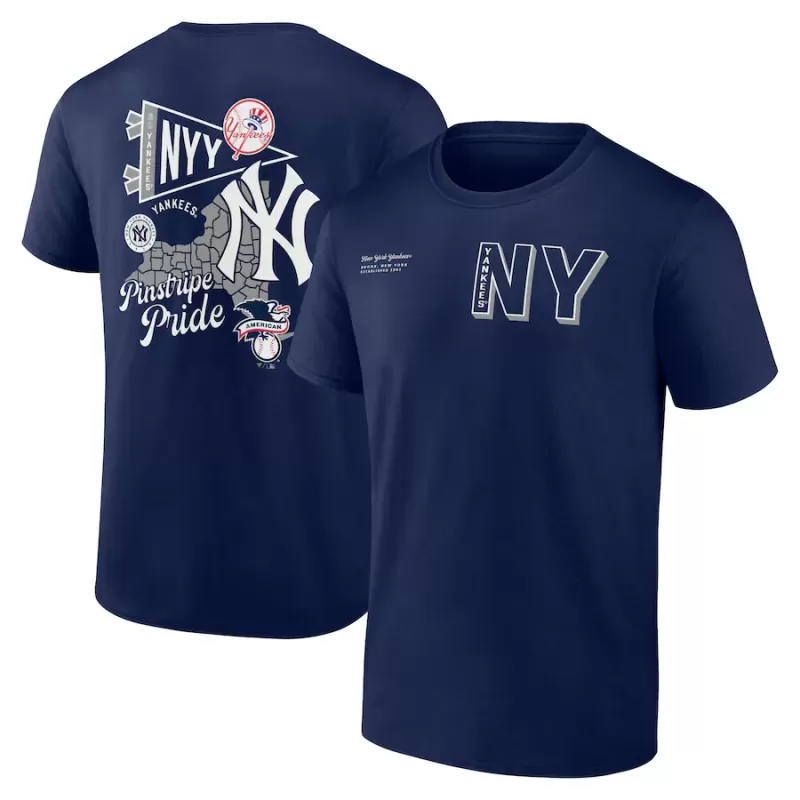 Men's New York Yankees Navy Split Zone T-Shirt