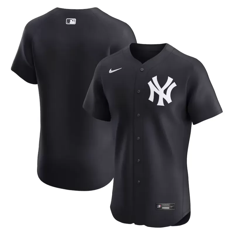 Men's New York Yankees Nike Black Alternate Elite Jersey Men's New York Yankees Nike Black Alternate Elite Jersey