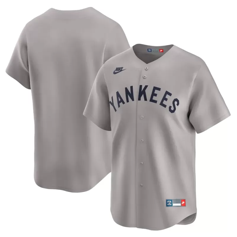 Men's New York Yankees Nike Gray Cooperstown Collection Limited Jersey Men's New York Yankees Nike Gray Cooperstown Collection Limited Jersey