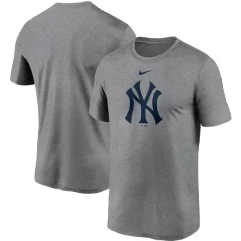 Men's New York Yankees Nike Gray Large Logo Legend Performance T-Shirt
