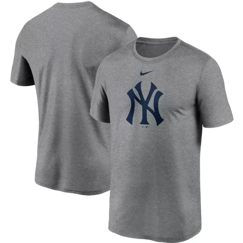 Men's New York Yankees Nike Gray Large Logo Legend Performance T-Shirt Men's New York Yankees Nike Gray Large Logo Legend Performance T-Shirt